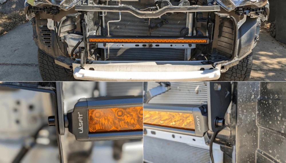 Lasfit 32&quot; Behind Grille Amber Light Bar Install And Review | For 2021 Toyota 4Runner-9-jpg